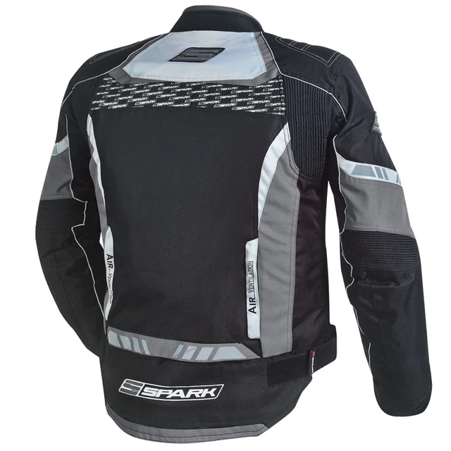 Men’s Textile Motorcycle Jacket Spark Mizzen - Black-Grey