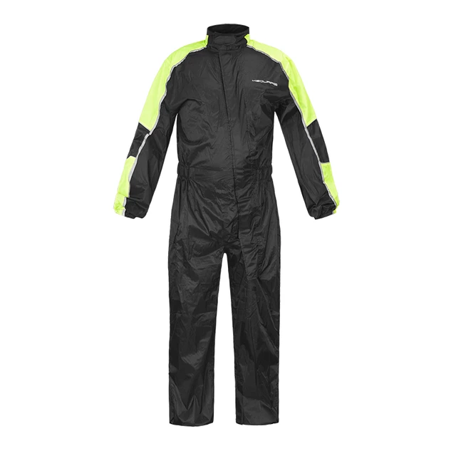 Motorcycle Rain Suit NOX/4SQUARE Safety - Black-Fluo Yellow