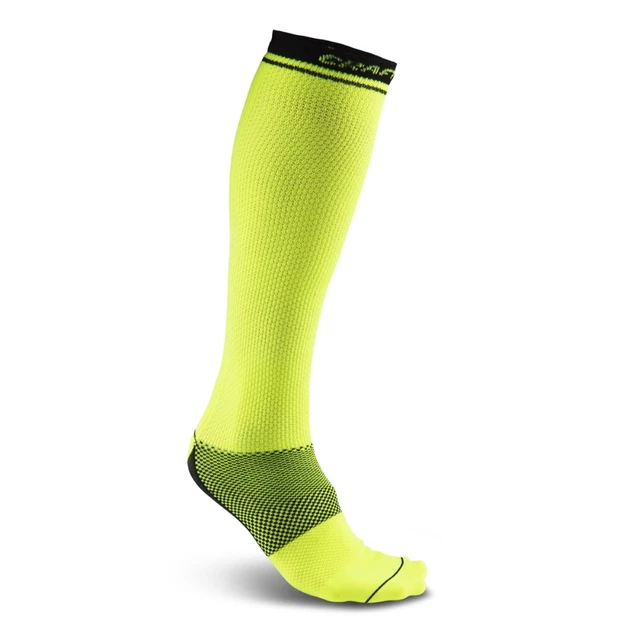 Compression Knee Socks CRAFT Body Control - Orange-White - Yellow