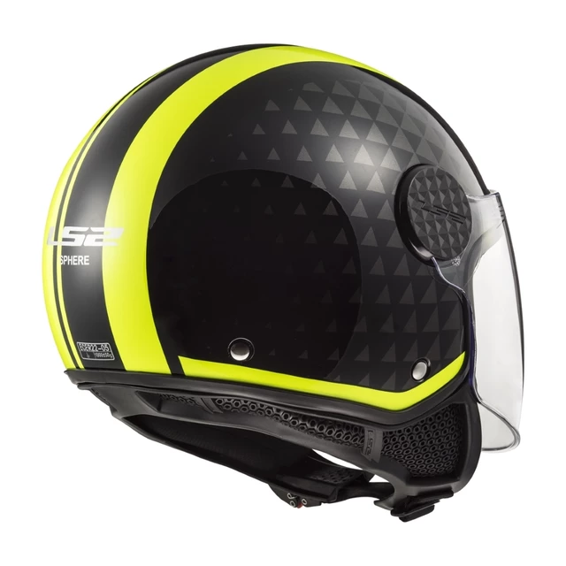 Moto přilba LS2 OF558 Sphere Lux - Crush Black H-V Yellow