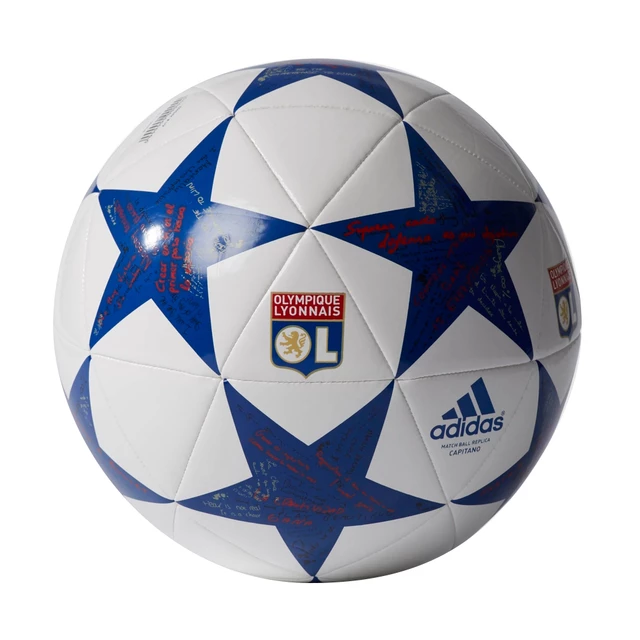 Fotbalový míč Adidas Capitano Finale 16 Olympique Lyon AP0402 bílo-modrá