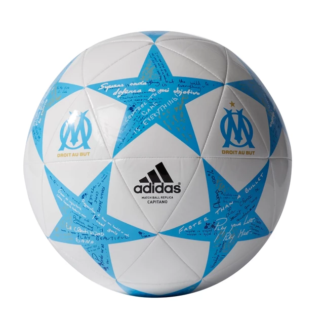 Soccer Ball Adidas Capitano Finale 16 Olympique Marseille AP0403 White-Blue