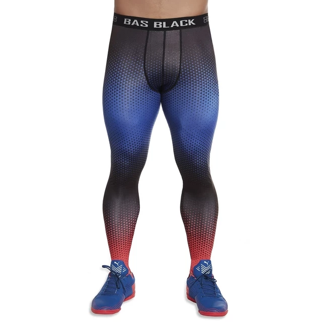 Férfi/fiú sport leggings BAS BLACK Quantum - kék-piros - kék-piros