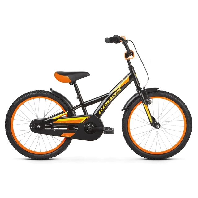 Dětské kolo Kross Racer 5.0 20" - model 2019 - Black / Yellow / Orange Glossy