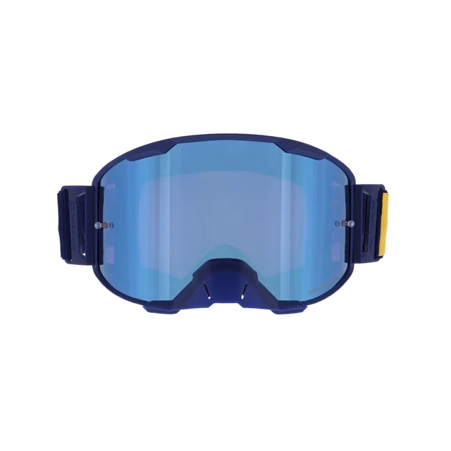 Motocross Goggles Red Bull Spect Strive Panovision, Matte Blue, Blue Mirrored Lens