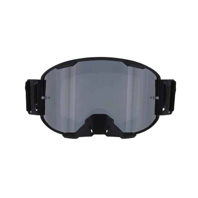 Motocross Goggles Red Bull Spect Strive Panovision, Matte Black, Silver Mirrored Lens