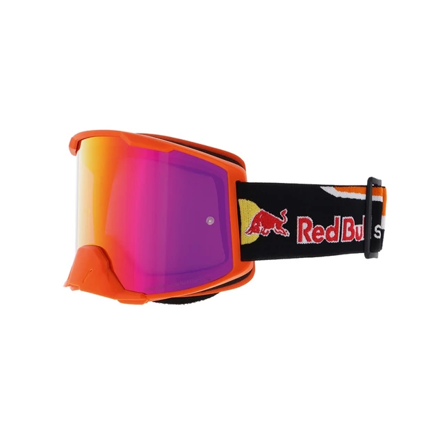 Motokrosové okuliare RedBull Spect Strive, oranžové matné, plexi fialové zrkadlové