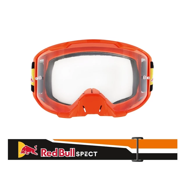 Motokrosové okuliare RedBull Spect Strive, oranžové matné, plexi číre
