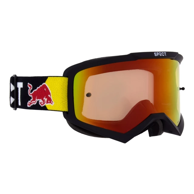 Motocross Goggles Red Bull Spect Evan, Matte Black, Red Mirrored Lens