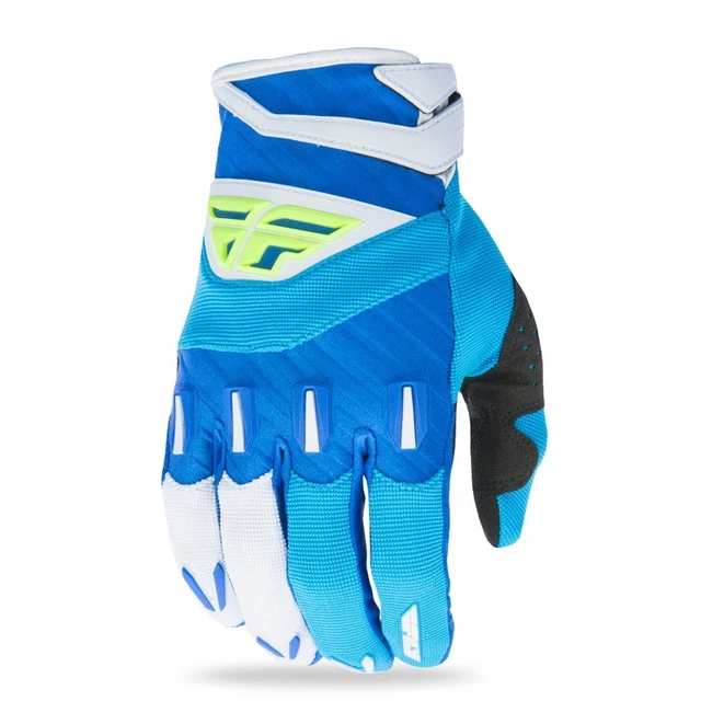 Motocross Gloves Fly Racing F-16 XVII - Blue/Fluo Yellow