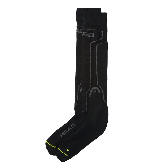 Knee Socks Head Ski Race Kneehigh UNISEX – 1 Pair - Black