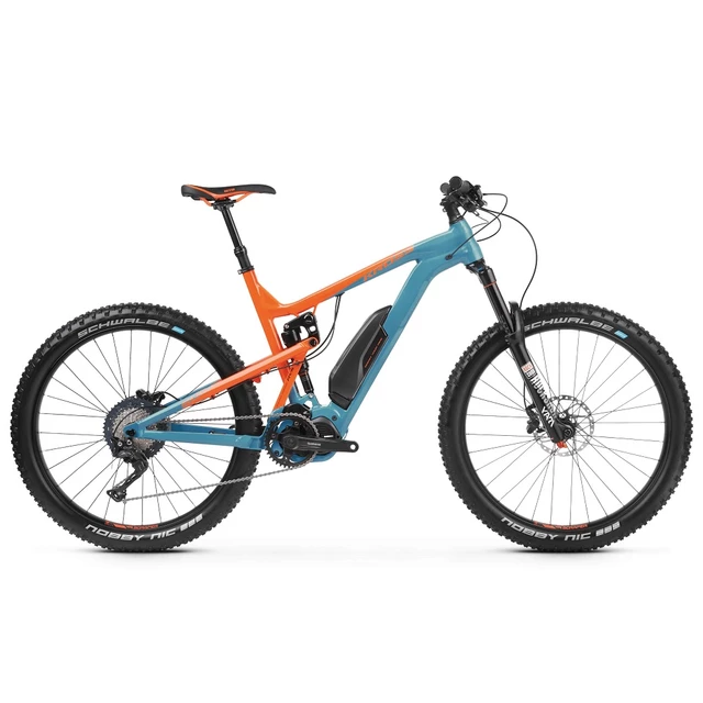Full-Suspension E-Bike Kross Soil Boost 2.0 SE 27.5” – 2019 - Blue/Orange Glossy