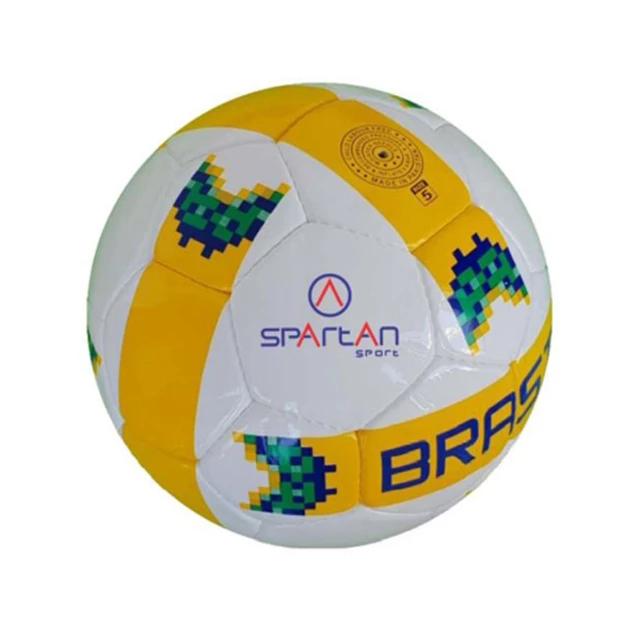 Football Ball SPARTAN Brasil Cordlay - White-Yellow - White-Yellow