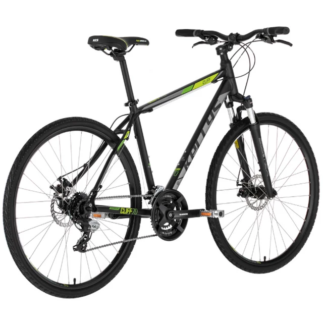 Férfi cross kerékpár KELLYS CLIFF 70 28" - modell 2022 - fekete zöld
