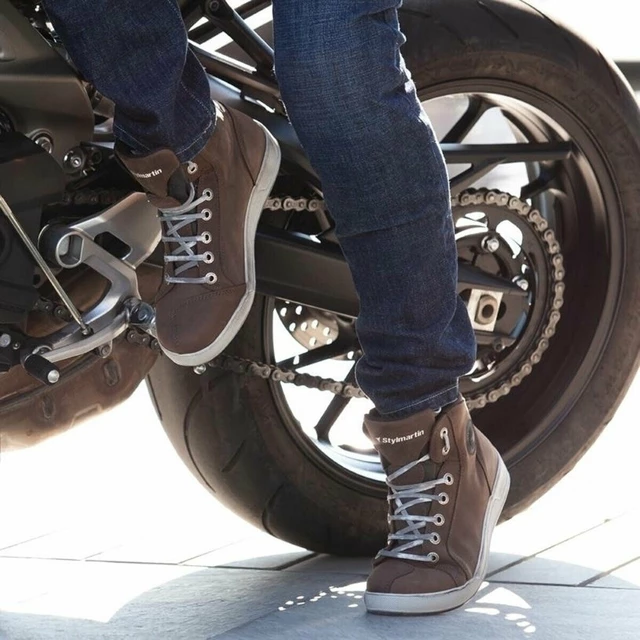 Leather Motorcycle Boots Stylmartin Marshall - Brown