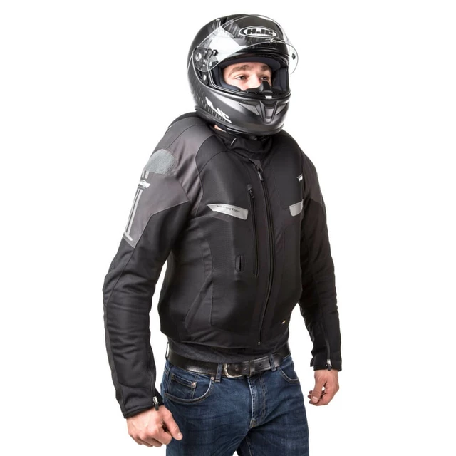 Helite Vented Sommer-Airbag-Jacke - schwarz-grau