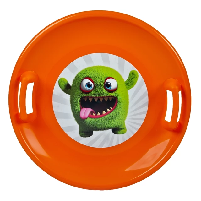 Snow Saucer STT - Green Emoji Girl - Orange Monster