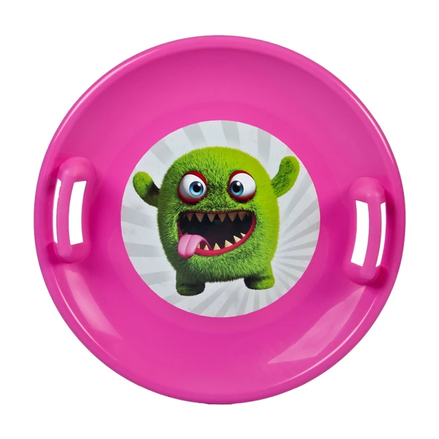 Snow Saucer STT - Green Emoji Girl - Pink Monster