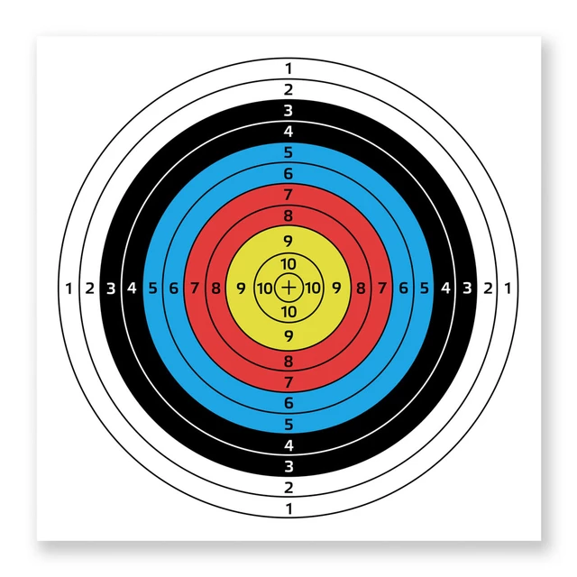 Paper Archery Target inSPORTline Dabbak 60 x 60 cm – 10 Pcs.