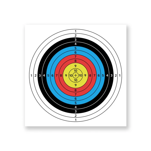 Paper Archery Target inSPORTline Darber 40 x 40 cm – 10 Pcs.