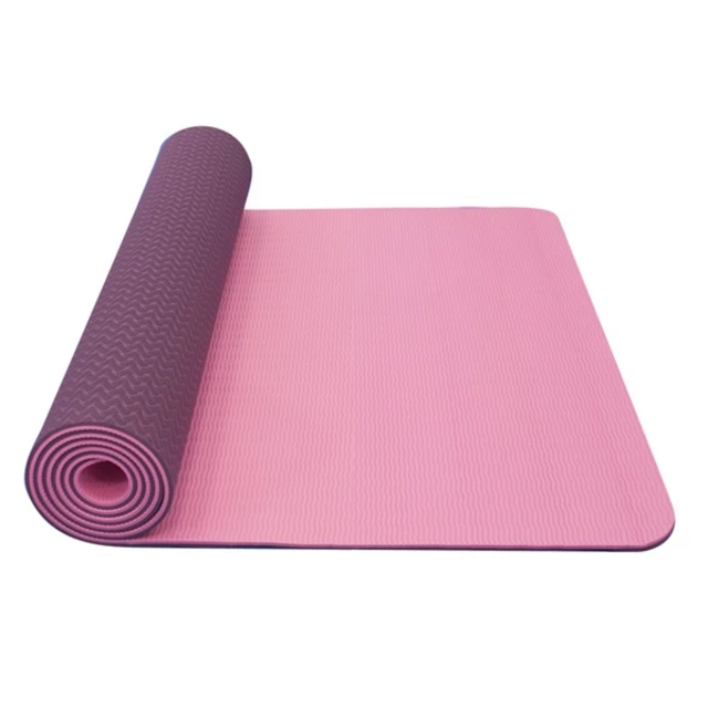 Dvojvrstvová podložka Yate Yoga Mat TPE New 173x61x0,6 cm - ružová
