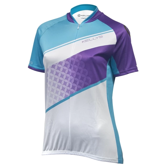 Women’s Cycling Jersey Kellys Jody – Short Sleeve - Coral-Azure - Violet-Azure