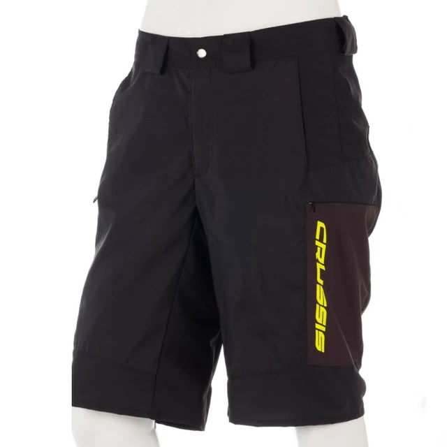 Cycling Shorts Crussis - Black/Fluo Yellow - Black/Fluo Yellow