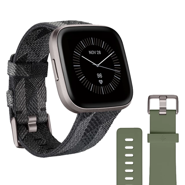Fitbit Versa 2 Special Edition Smoke Woven Smartwatch