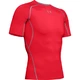 Men’s Compression T-Shirt Under Armour HG Armour SS - Carbon Heather - Red