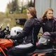 Női motoros nadrág W-TEC Kaajla - fekete-fehér