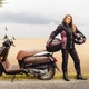 Női softshell motoros kabát W-TEC Pestalozza - fekete-szürke