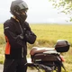 Męskie spodnie motocyklowe soft-shell W-TEC Guslic - Czarny