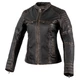 Women’s Leather Motorcycle Jacket Rebelhorn Hunter Pro Lady CE - Vintage Black - Vintage Black