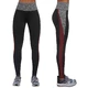 BAS BLACK Extreme Damen Leggings - schwarz-grau-rot - schwarz-grau-rot