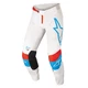 Motocross Pants Alpinestars Techstar Quadro White/Neon Blue/Red 2022
