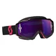 Motorcycle Goggles SCOTT Hustle MX CH MXVII - Black-Fluorescent Pink-Purple Chrome