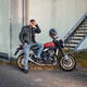 W-TEC Helsin Leder Motorradjacke - schwarz-weiß