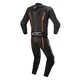 Two-Piece Motorcycle Leather Suit Alpinestars Missile 2 Black/Fluo Red