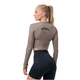 Dámsky crop top s dlhým rukávom Nebbia Sporty Hero 585 - Mocha