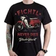 Koszulka T-shirt motocyklowy BLACK HEART Fichtl - Czarny - Czarny