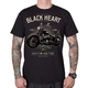 T-shirt koszulka BLACK HEART Motorcycle - Czarny - Czarny