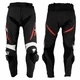 Men’s Leather Moto Trousers W-TEC Vector - Black-Red