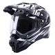 Kask motocyklowy W-TEC AP-885 graphic ENDURO + BLENDA - Czarno-szary