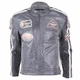 Leather Moto Jacket BOS 2058 Vintage Grey - Grey - Grey
