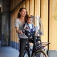 Front-Mounted Child Bike Seat w/ Adaptor Urban Iki - Bincho Black/Kurumi Brown