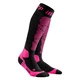 Women’s Compression Ski Socks CEP Merino - Black/Pink - Black/Pink
