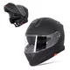 Flip-Up Motorcycle Helmet W-TEC Venero - Rosanero - Magic Matt Black