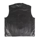 Leather Motorcycle Vest W-TEC Delasola - Black