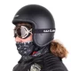 Kask motocyklowy na chopper W-TEC Badachos i gogle Steamrust - Matt.czarny