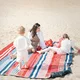 Koc piknikowy mata plażowa inSPORTline Livetino 300x200 cm - spokojny ocean